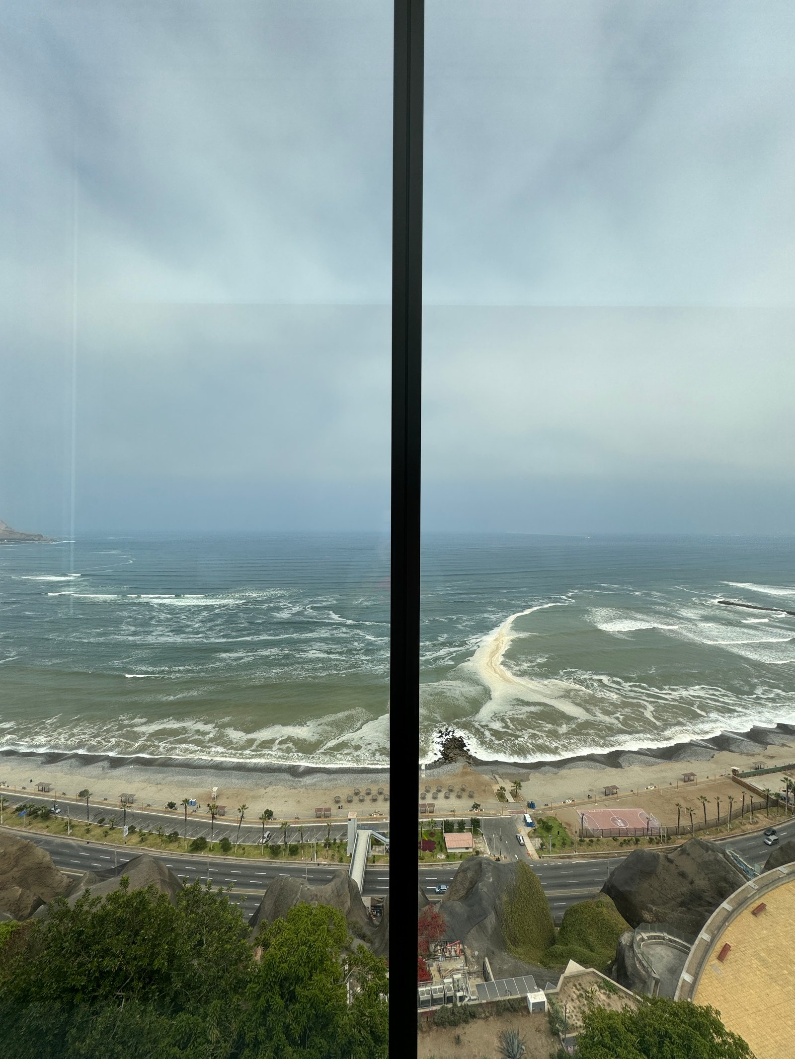 AC Hotel Lima Miraflores Pacific Ocean view from room window, Miraflores Peru