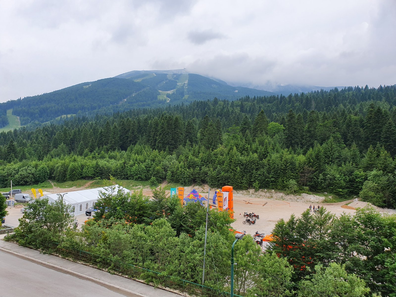 KTM Adventure Rally Bosnia 2019 — base camp overview, Bjelašnica mountain