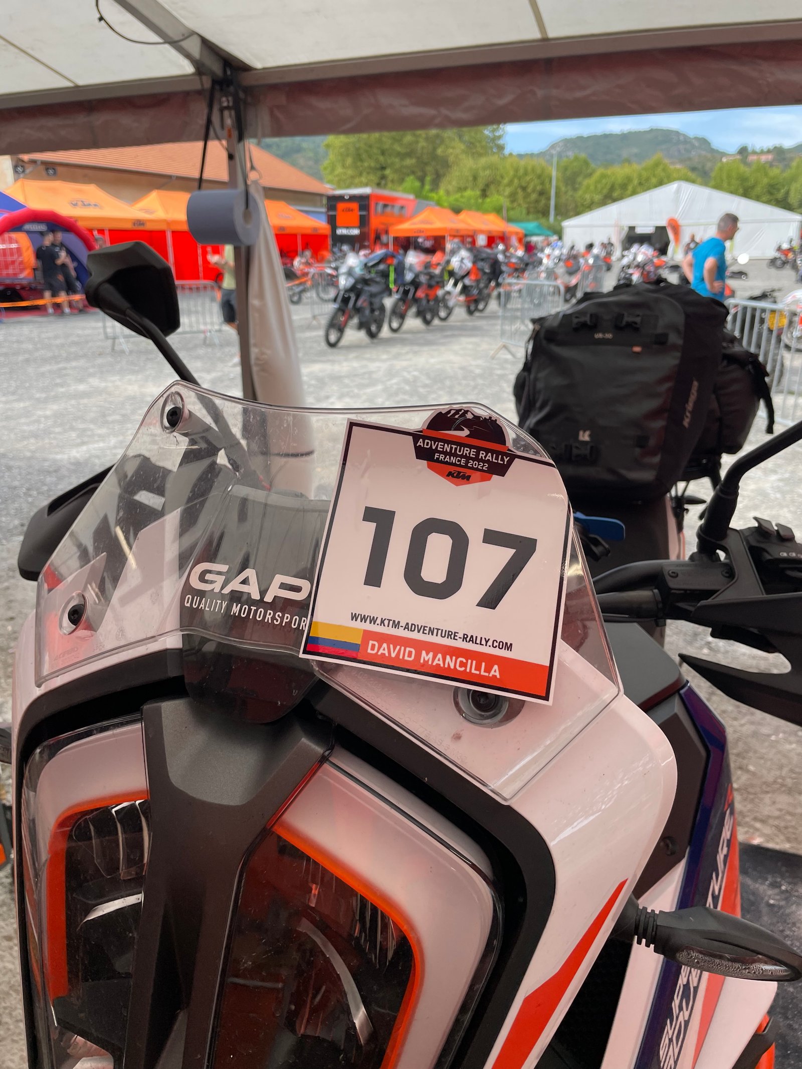 KTM number bike France rally