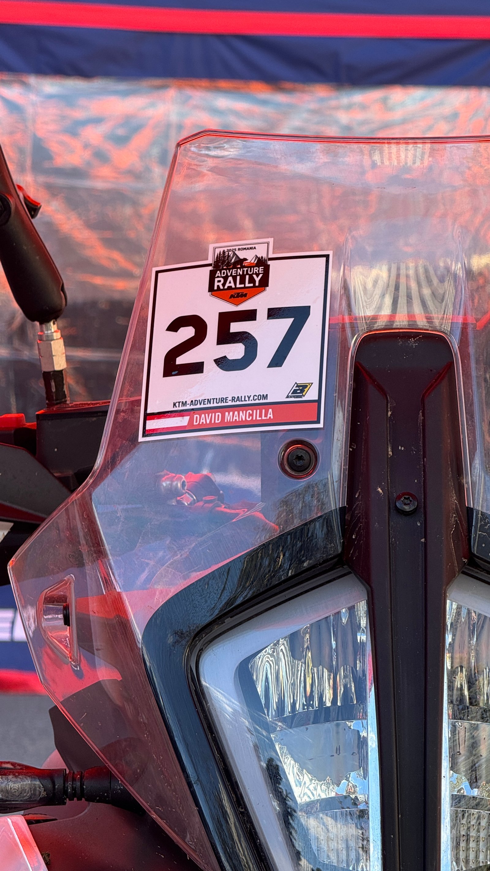KTM Adventure Rally Romania rider race number