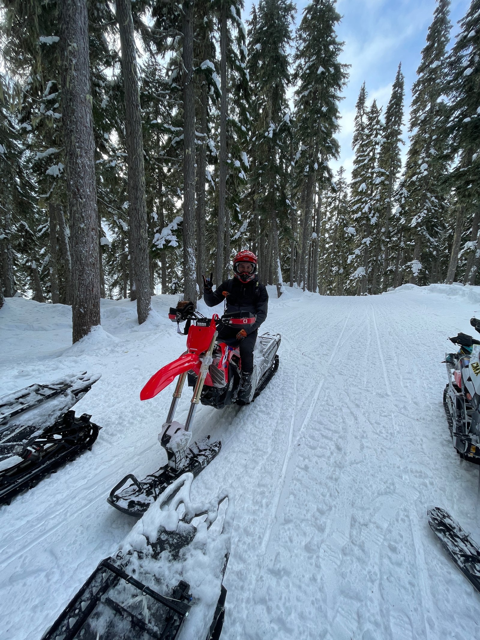 Snowbiking in British Columbia, Canada