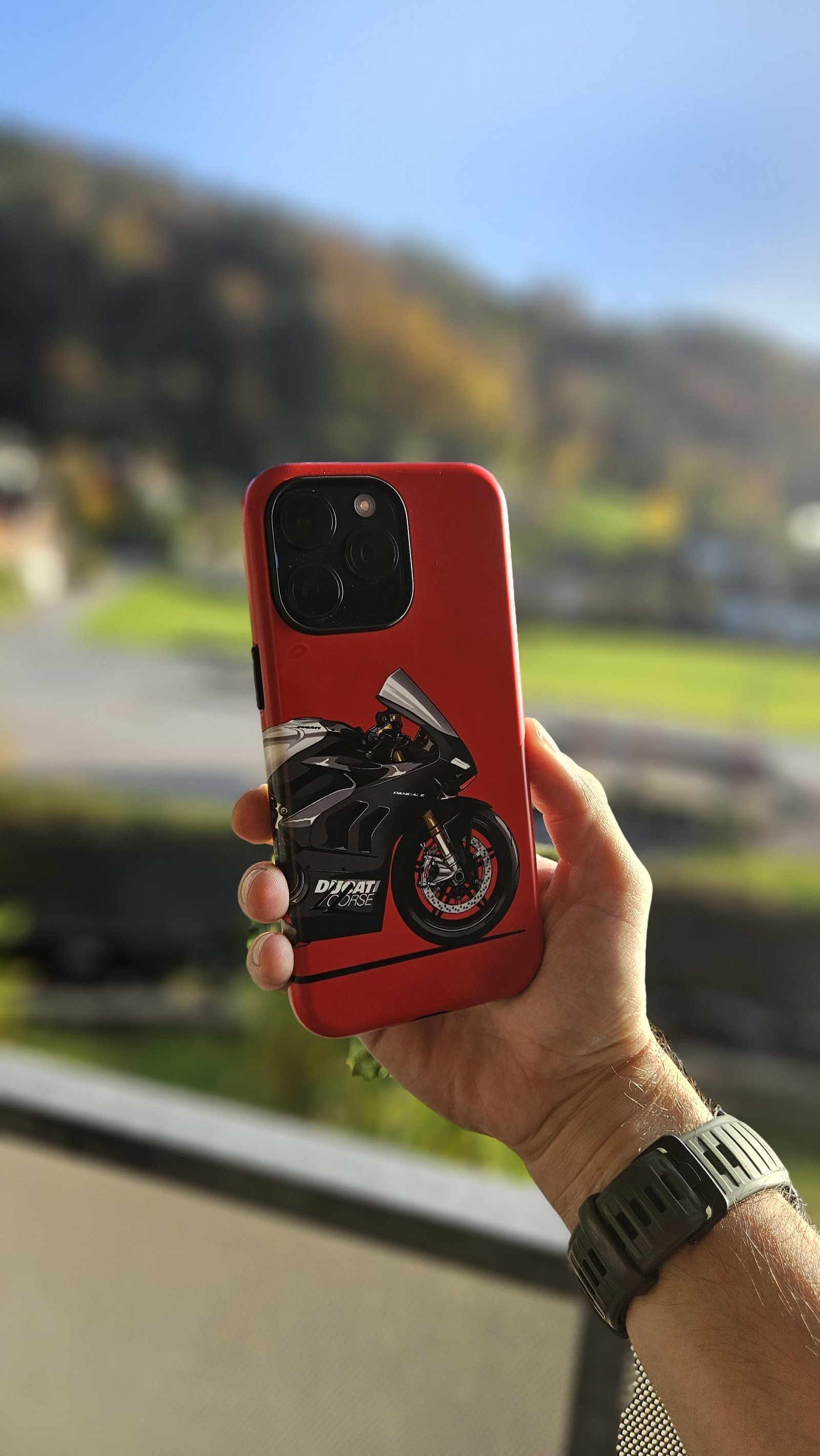 Ducati Panigale red phone case lifestyle alps